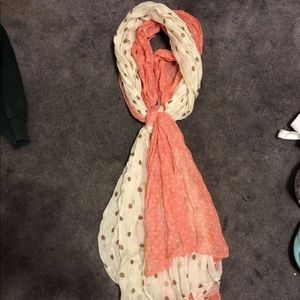 Light polka dot scarf